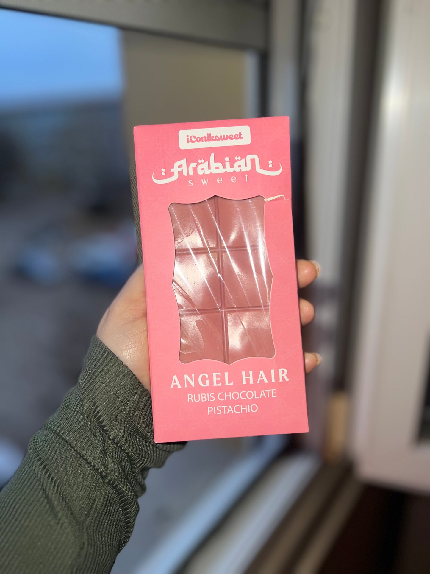 Tablette pistache et barbe à papa