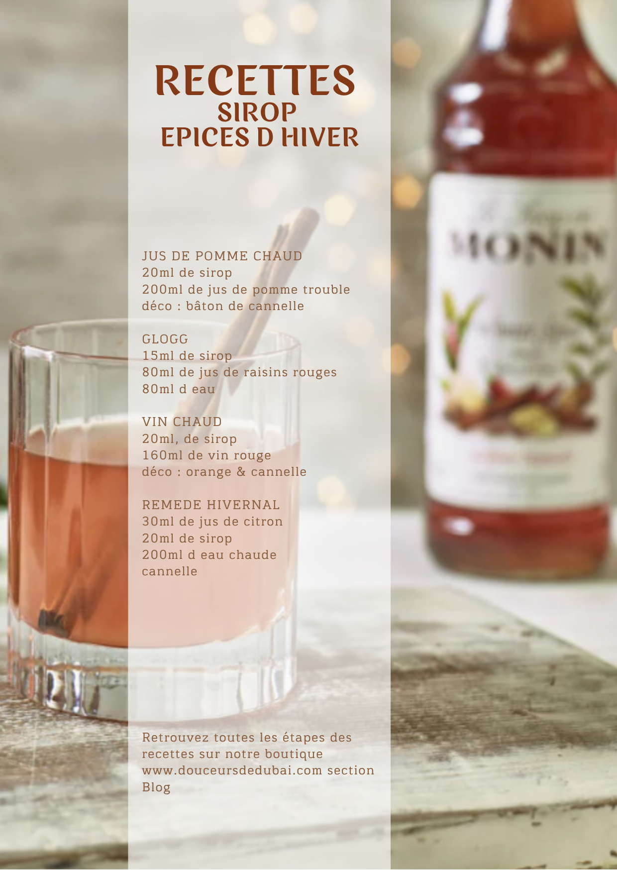 Sirop Monin Epices d'hiver