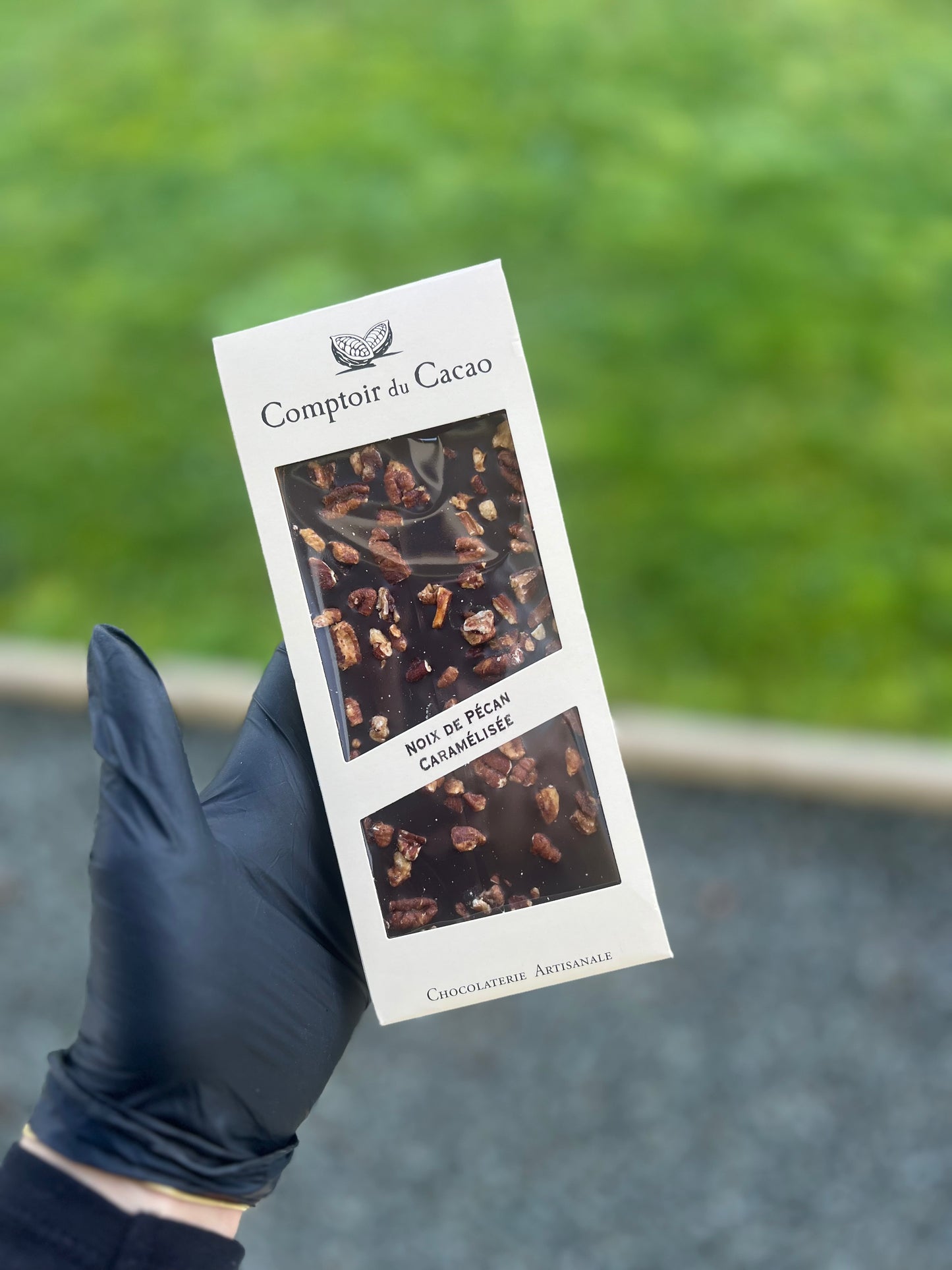 Tablette Chocolat Noir 72 % & Noix de Pécan Caramélisées