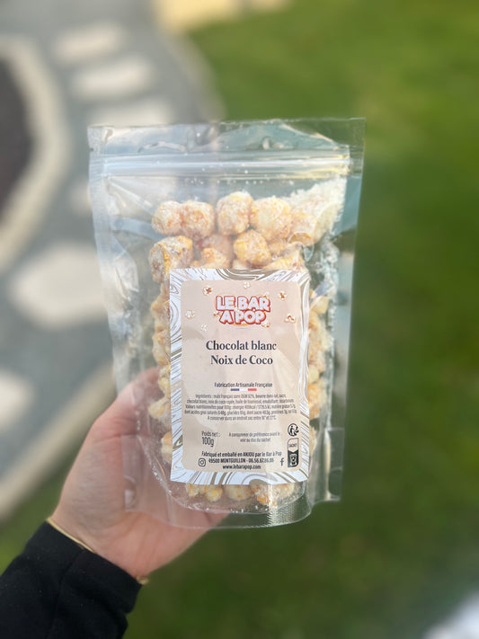 Pop corn coco - chocolat blanc