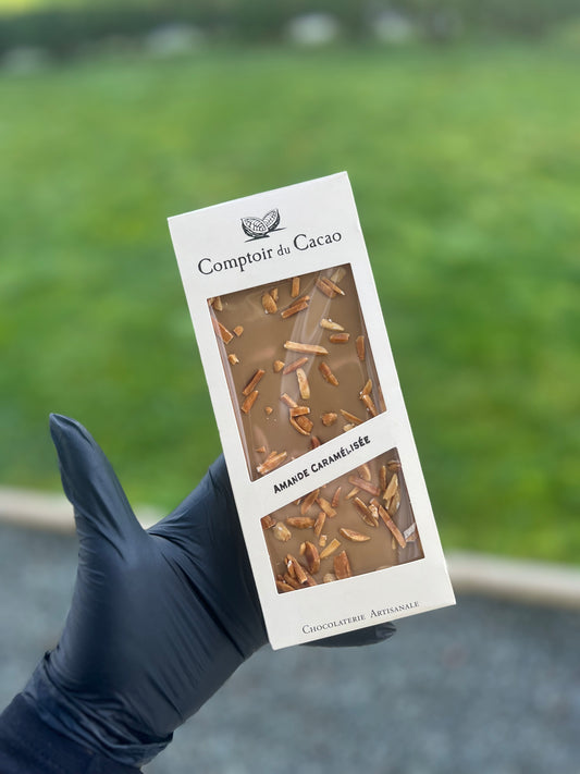 Tablette Chocolat Blond Caramel & Amandes Caramélisées