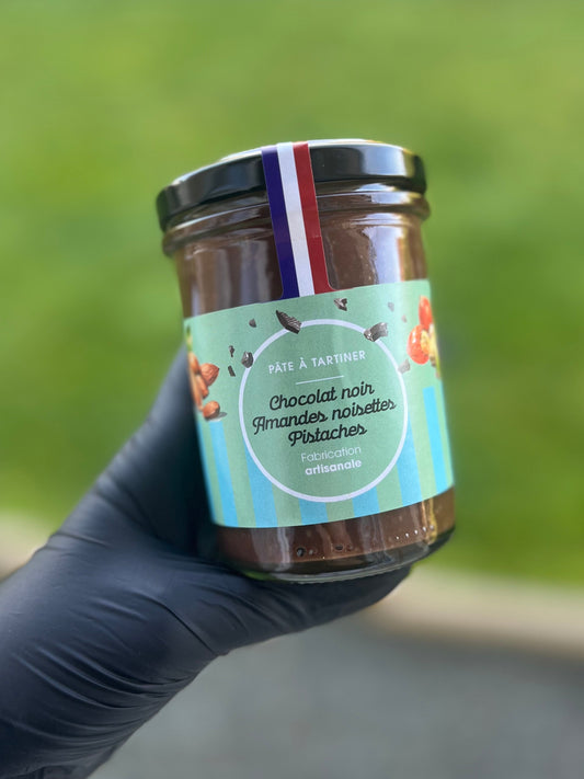 Pâte à tartiner Chocolat noir, Noisettes, Amandes et Pistaches