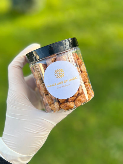 Cacahuètes grillées au caramel salé