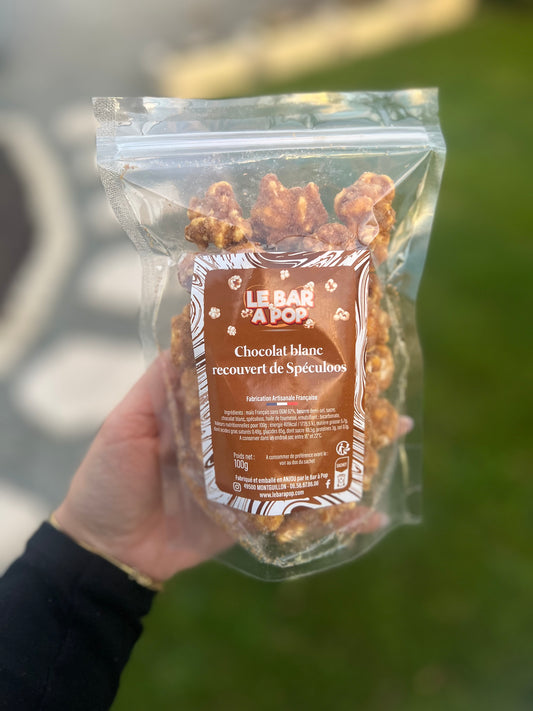 Pop corn spéculos - chocolat blanc