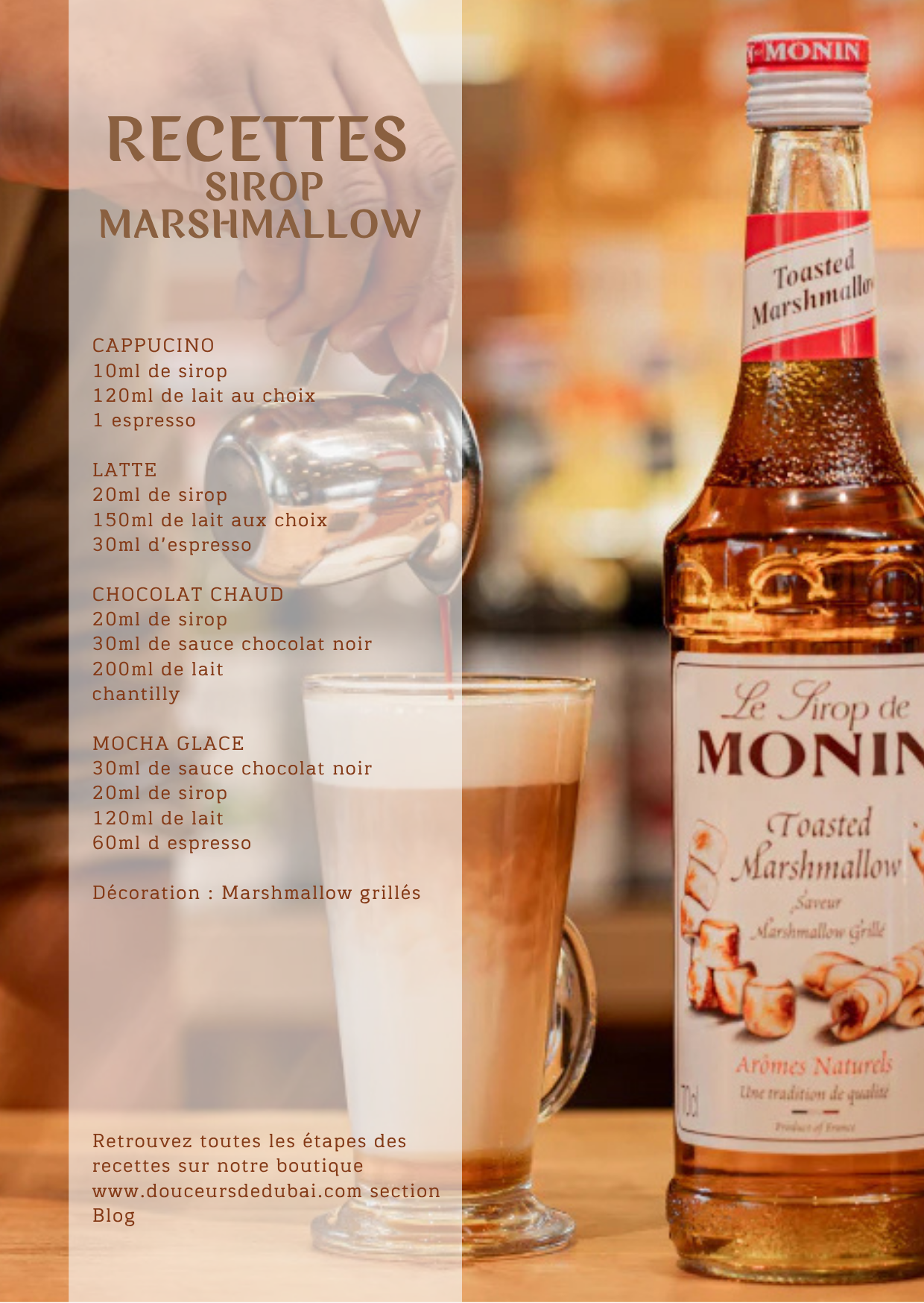 Sirop Monin Marshmallow grillée - Nouveauté
