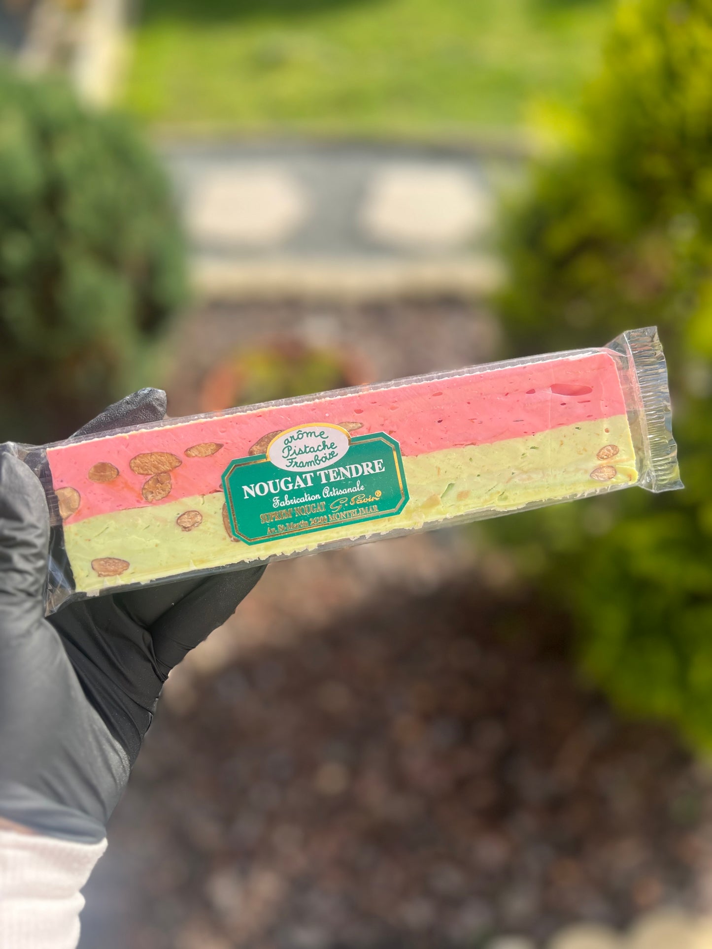 Barre de Nougat Tendre Pistache & Framboise