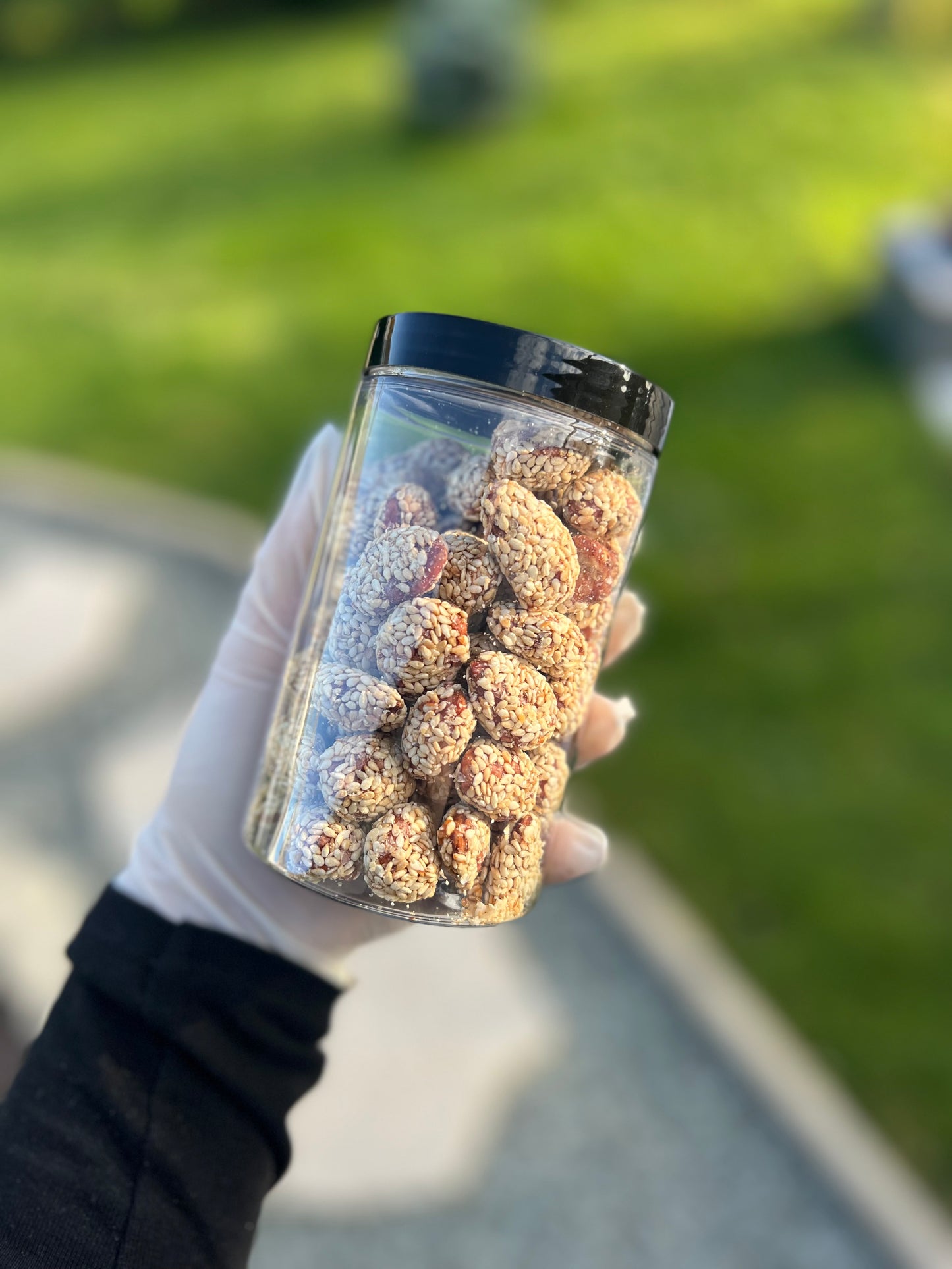 Amandes caramélisées au sésame