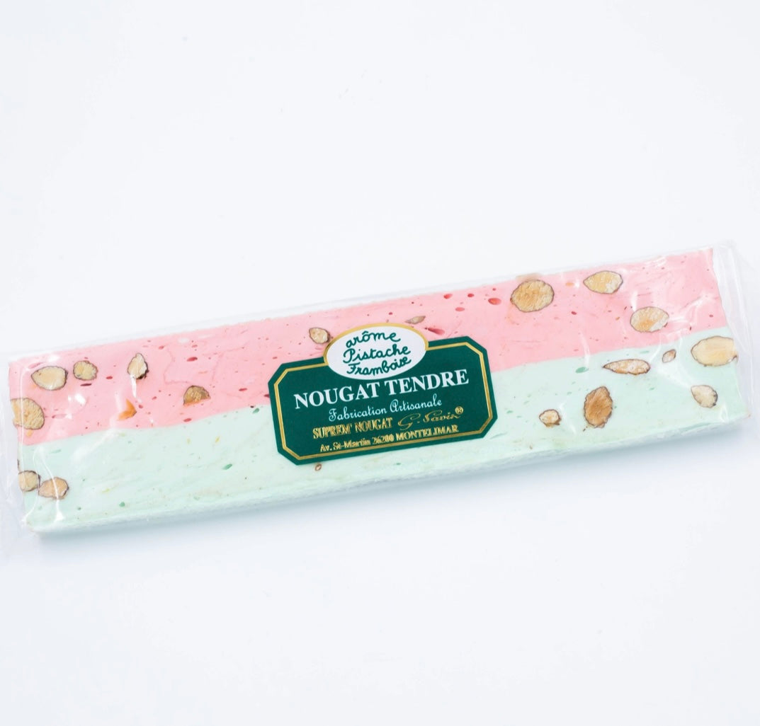 Barre de Nougat Tendre Pistache & Framboise