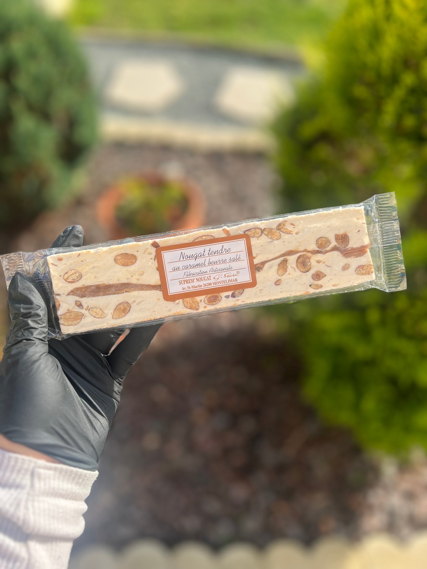 Barre de Nougat Tendre au Caramel Beurre Salé